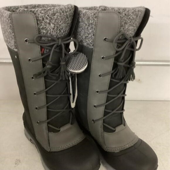 NEW Baffin Womens Dana Winter Snow Boots sz 5 black/grey - Picture 1 of 5